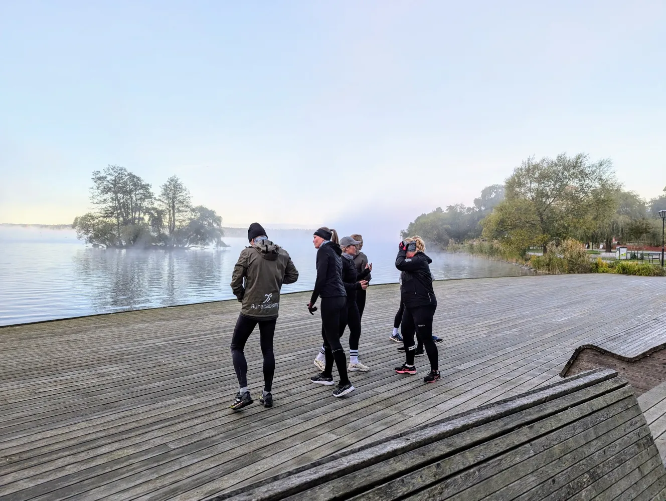 Morgonträning vid Mälaren