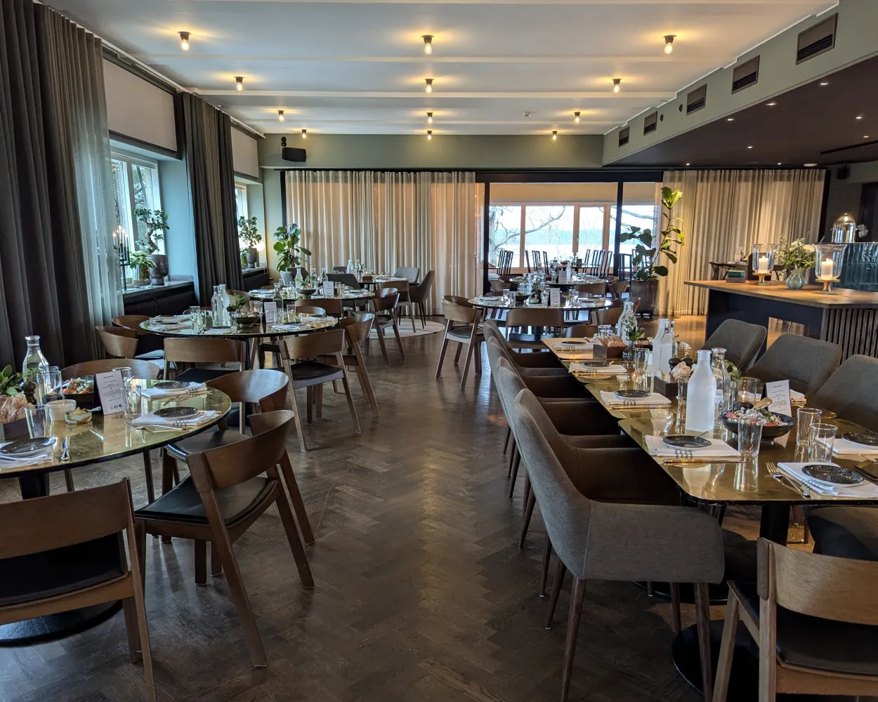 Lunch i restaurangen Hotell Kristina vinter