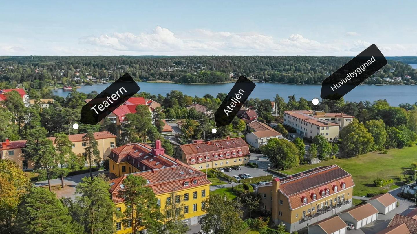 Översiktsbild Harberget i Sigtuna och Hotell Kristina