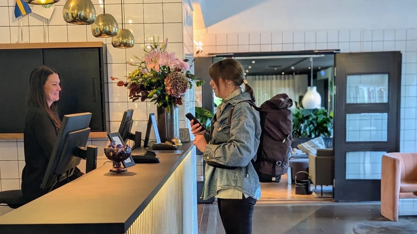 Dags för incheckning på Hotell Kristina